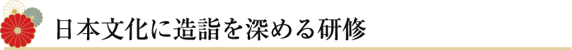 日本文化に造詣を深める研修